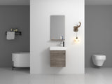 18'' Floating Wall-Mounted Bathroom Vanity with White Resin Sink & Soft-Close Cabinet Door W99936248