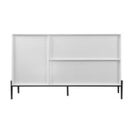 ZUN Modern Featured Storage Cabinet Sideboard with Glass Sliding Door and 3 Drawers, Entryway Console W409P153985