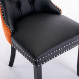 ZUN Furniture,Modern, High-end Tufted Solid Wood Contemporary PU and Velvet Upholstered Dining Chair 55553584