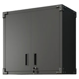 ZUN Metal Wall-Mounted Tool Storage Cabinet with 2 Locking Door 1 adjustable Shelf 1 Opened Drawer for 75192914