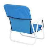 Oxford Cloth Iron Outdoor Beach Chair Blue 16577017