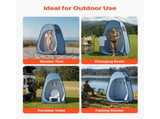 Portable Camping Shower Tent, Instant Setup Changing Room with Ground Stakes, Ropes, and Carry Bag, 46812534