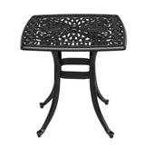 Outdoorr Cast Aluminum Square Table, End Table Side Table for Paio Backyard Pool, Cast Aluminum 77435068
