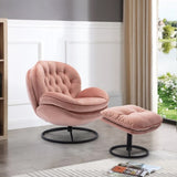 Accent chair TV Chair Living room Chair Pink sofa with Ottoman W676P232272