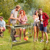 16.7x10x17.7in Portable Charcoal Grill Foldable BBQ Suitcase Grill Shelf For Outdoor Camping Picnics 96506624
