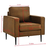 ZUN 33"Mid-Century Modern Couch with high-tech Fabric Surface/ Upholstered Cushions,Seat Sofas & Couches W1708141150