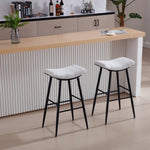 ZUN Counter Height Bar Stool Set of 2 for Dining Room Kitchen Counter Island,Linen fabric Upholstered W1439125932