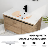 36 Inch Wall Mounted Bathroom Vanity With Gel Sink W99990145