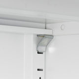 High Storage Cabinet with 2 Doors and 4 Partitions to Separate 5 Storage Spaces, Home/ Office Design 18088777