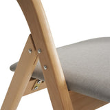 2 Pack Wooden Folding Chairs with Padded Seat and Back, Modern Dining Chairs Extra Chair for Guests 21201995