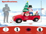 8ft Inflatable Santa Car Decor - Built-in LED Lights, Christmas TreeSnowmenPenguin, Colorful 19474685