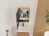 20'' Bathroom Mirror Cabinet with Storage,Wall Mounted Medicine Cabinet with Mirror Door,Adjustable W999P470282