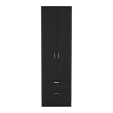 Vico 76" High Armoire Wardrove Closet with 2 Drawers, Double Door Cabinet , One Shelf and Hanging B070P188837