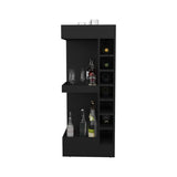 Lyman 46" Tall 3-Tier Corner Bar Cabinet with Fourteen Wine Bottle Cubbies, Living Room, Liquor B200P253733