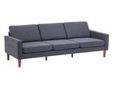 180*76*85cm Linen Solid Wood Legs Second Generation Three Seats Without Chaise Concubine Solid Wood 32817875