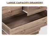 Grey linen particleboard with melamine veneer, 66*40*131cm, 52 drawer cabinet, matte gold handles 29836345
