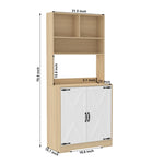 ZUN Pantry Cabinet with 2 Doors, 3-Tier Modern Kitchen Cabinet with Shelves, Freestanding Larder W409P225879