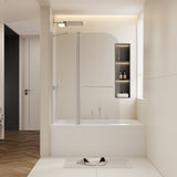 43 in. W * 58 in. H Rise and down rotation shaft door one fixed and one rotation shaft Shower Doors W2965P277732