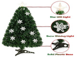 3 Feet LED Christmas Tree with Snowflakes 52652396