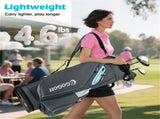 14-Way Golf Cart Bag - 6 Zippered PocketsCooler Pocket, Waterproof Zippers, GrayBlue 92044266