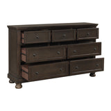 Traditional Design Bedroom Furniture 1pc Dresser of 7x Drawers Grayish Brown Finish Wooden Furniture B01166129