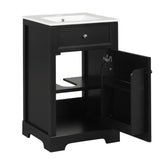 20" Bathroom Vanity with Sink, Bathroom Cabinet with Soft Closing Door, Storage Rack and Adjustable N725P218017B