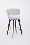 Countereight Bar Stools Set of 2, 360&deg Swivel Upholstered Barstools with Backs and Metal Legs, 26" W2725P252443