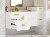 Wall Mounted Floating Cabinet, 12inch Side Cabinet with Drawers, Mutifunctional Cabinet for N710P324099K