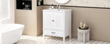 30" Bathroom Vanity with Sink Vintage Style, Multi-functional Storage Space, Door Shelf, N759P218644K