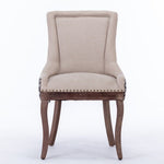 ZUN A&A Furniture, Ultra Side Dining Chair, Thickened fabric chairs with neutrally toned solid wood W1143P154099