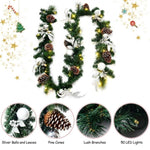 ZUN 9 Feet Christmas Garland with LED Lights 67883191