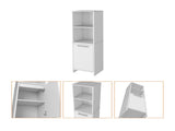 Danforth Pantry Cabinet, Single Door Cabinet, Four Shelves B128P148905