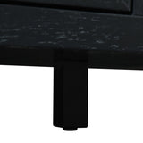 TREXM Bohemian Style Rattan Buffet Storage Cabinet with Solid Wood Frame, Sideboard with 3-position N715P290093B