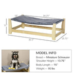 ZUN 35.5 "L wooden dog bed with cushion 16921492