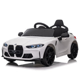 ZUN BMW M4 12v Kids ride on toy car 2.4G W/Parents Remote Control,Three speed adjustable,Power display, W1578P214202