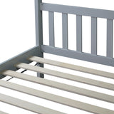 Twin House Bed with Headboard and Footboard, Twin Rubber Wood Bed with House Frame,Light Grey W504P225966