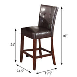 Espresso and Walnut Counter Height Stools B062P181290