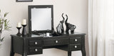 Classic 1pc Vanity Set w Stool Black Color Drawers Open-up Mirror Bedroom Furniture Unique Legs B011113335