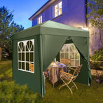 ZUN 2 x 2m Two Doors & Two Windows Practical Waterproof Right-Angle Folding Tent Green 59898068