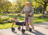 2-in-1 Rollator Walker with Seat , 8-Inch Large Wheels & Versatile Braking System, 15862694