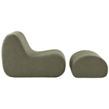 Mirod Elegant Accent Chair with Ottoman,Stylish Curved Design and Minimalist Lines for Ultimate N760P251232F