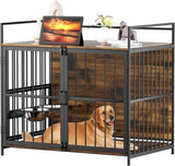 ZUN Dog Crate Furniture-Style Cages for Large Dogs Indoor Heavy Duty Super Sturdy 41" T3210P294077