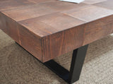 Rustic Industrial Wood Coffee Table, 47.2*23.5x18" Wood Coffee Table, Handcrafted Table W2729P270748