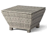 Outdoor PE Wicker Side Table with Storage, Small Patio Storage Bin Container for Hose Cushion Towel, 15727774