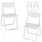 ZUN 4 Pack Plastic Folding Chairs, Lightweight Stackable Commercial Chairs, Portable Event Seats Indoor 57324327