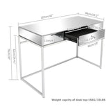 One Drawer Modern Mirrored Glass 75011668