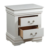 White 2-drawer Nightstand B062P189239