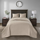 Reversible Quilt Set Khaki Twin/Twin XL B03597501