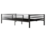 Surround Bed Frame - Classic metal platform bed frame with steel bars supporting the mattress base, W3752P464507