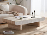 Coffee with Faux Marbletop, Mid Century Modern Coffee with Fluted Drawer, Coffee W3040P382310